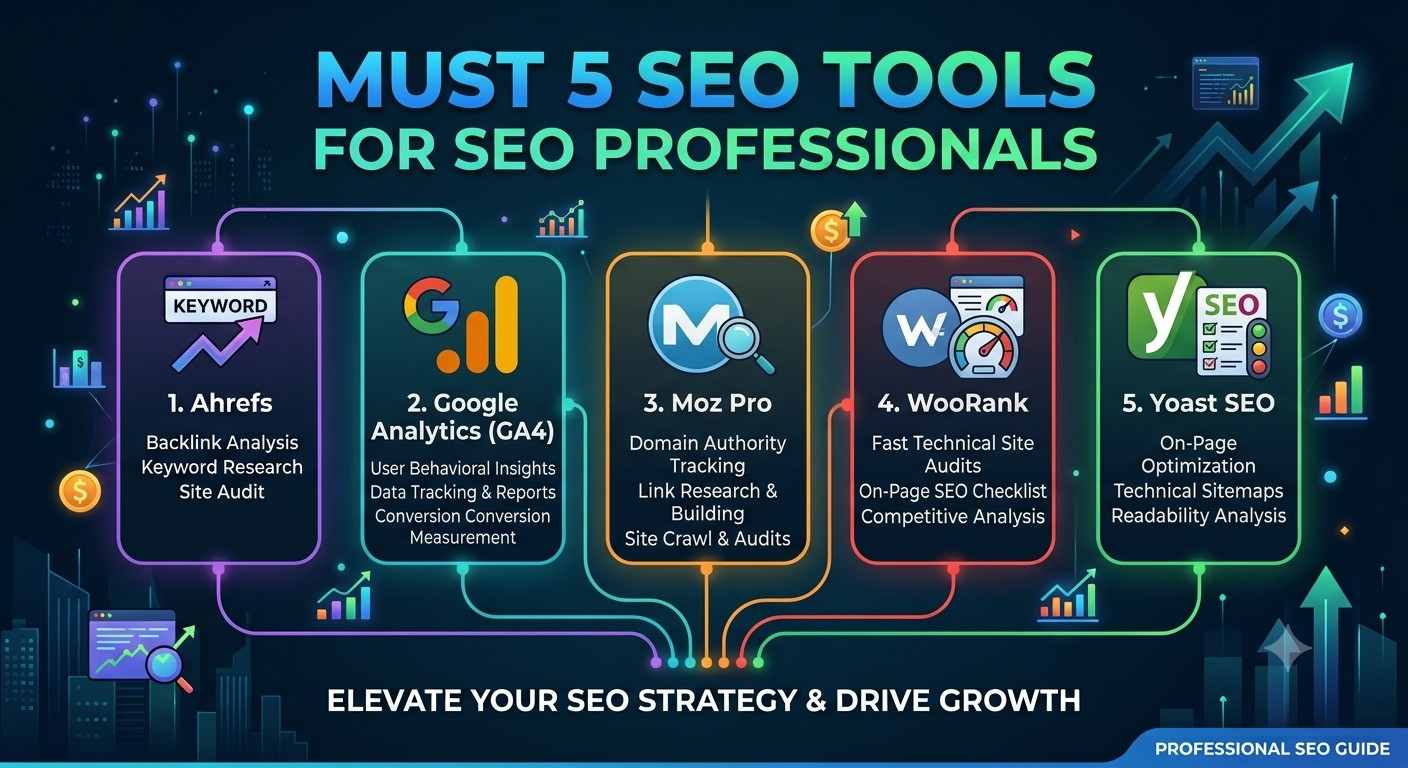 Must 5 SEO Tools for SEO Professionals Must 5 SEO Tools for SEO Professionals